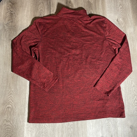 Red Marled Men’s L SwissTech Long sleeve Quarter Zip Shirt - Picture 6 of 6